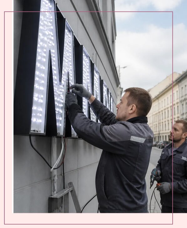 Изготовление и монтаж светодиодных LED вывесок в Черемхове